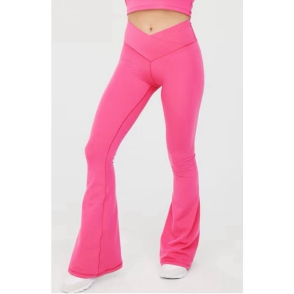 🍀 Offline by aerie | LIKE NEW!! REAL ME High Waisted Crossover Flare Leggings - Picture 2 of 13